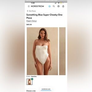 Dippin' Daisy's Jasmine Textured Strapless One-Piece - Cream